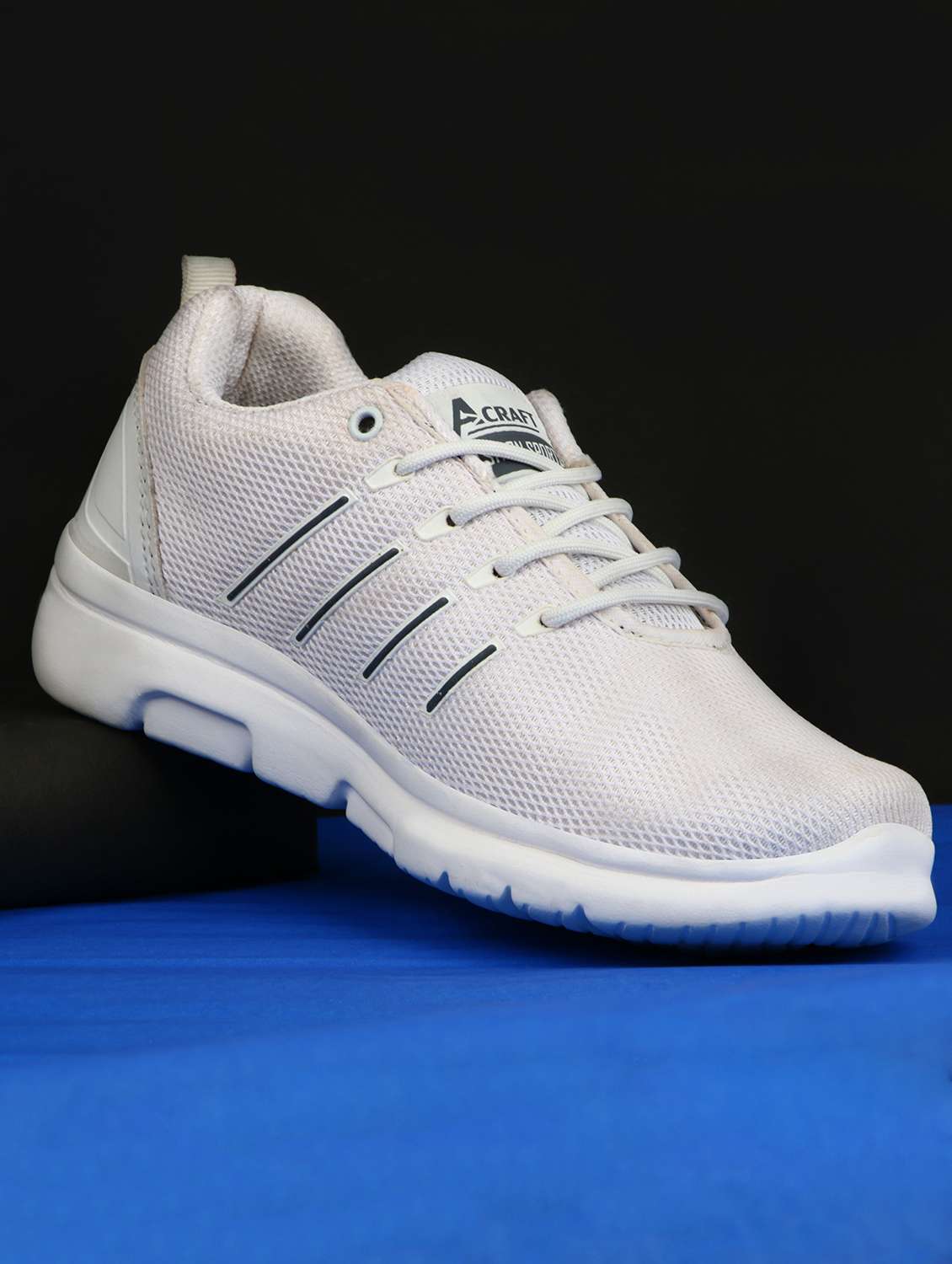 mens white lace up sport shoe - 18526703 -  Standard Image - 1