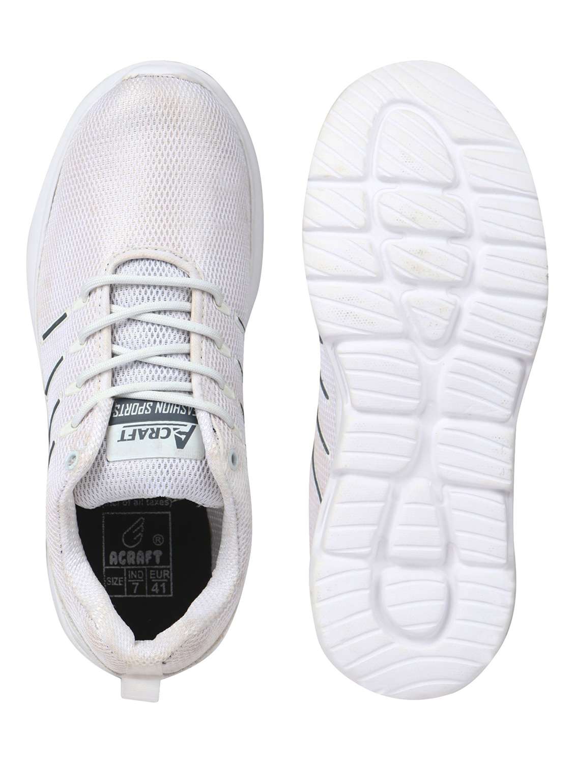 mens white lace up sport shoe - 18526703 -  Standard Image - 4