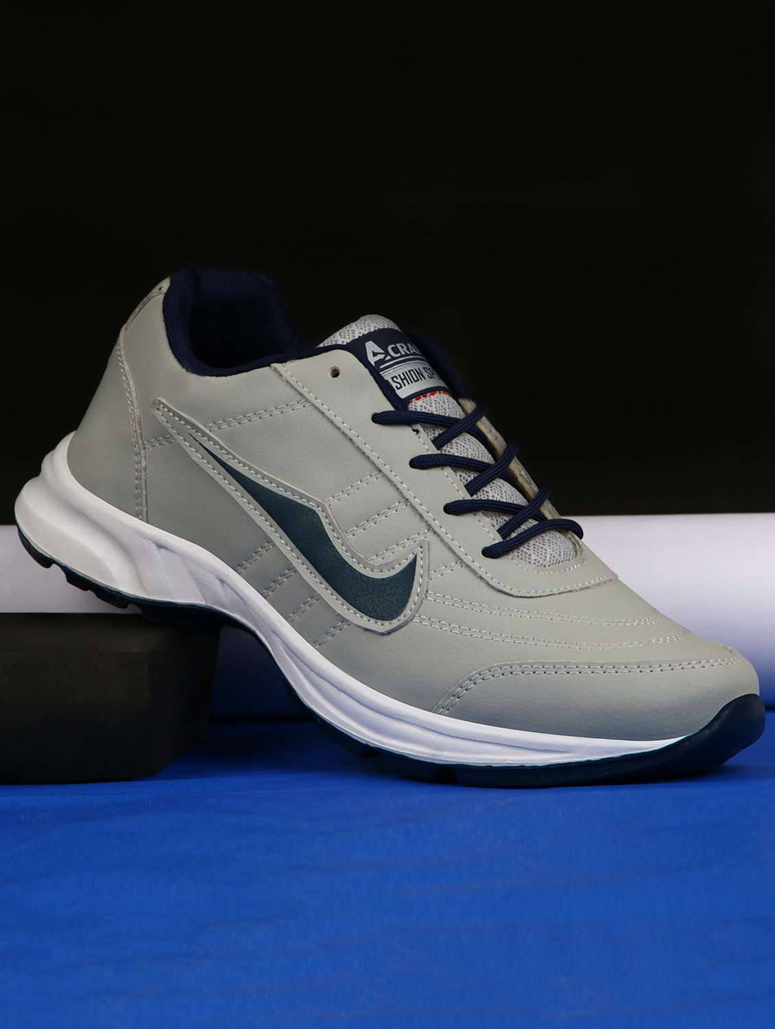 grey lace up sport shoes - 18526713 -  Standard Image - 1