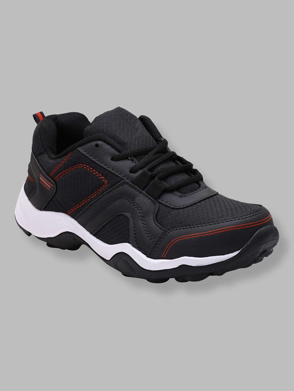 mens black lace up sport shoe
