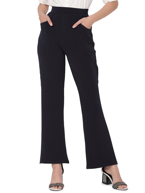 high waist solid flared trouser - 18526989 -  Standard Image - 0