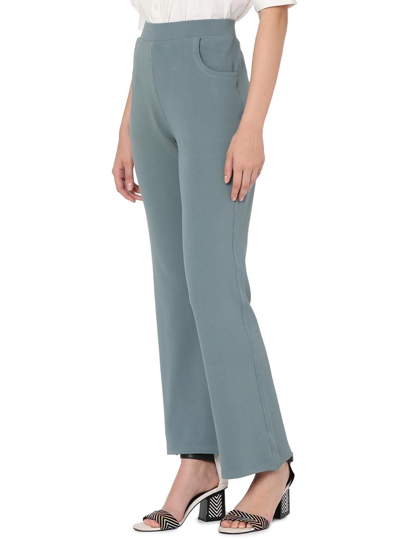high waist solid bootcut trouser - 18526990 -  Standard Image - 1