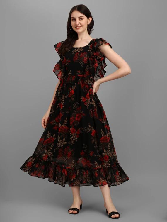 women's tiered dress floral dress - 18527323 - Zoom Image - 0