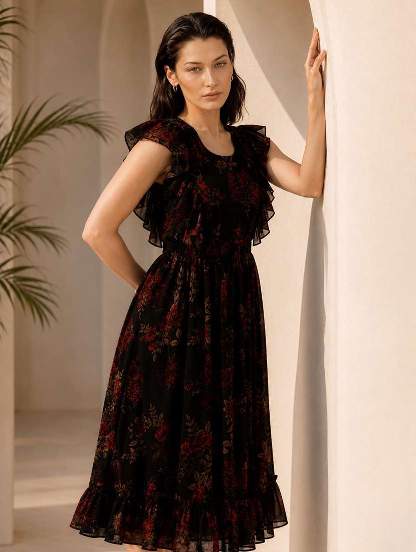 women's tiered dress floral dress - 18527323 -  Standard Image - 1