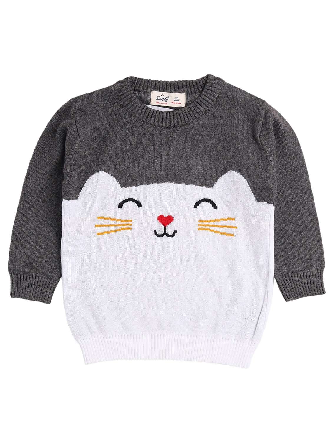boys crew neck graphic sweater