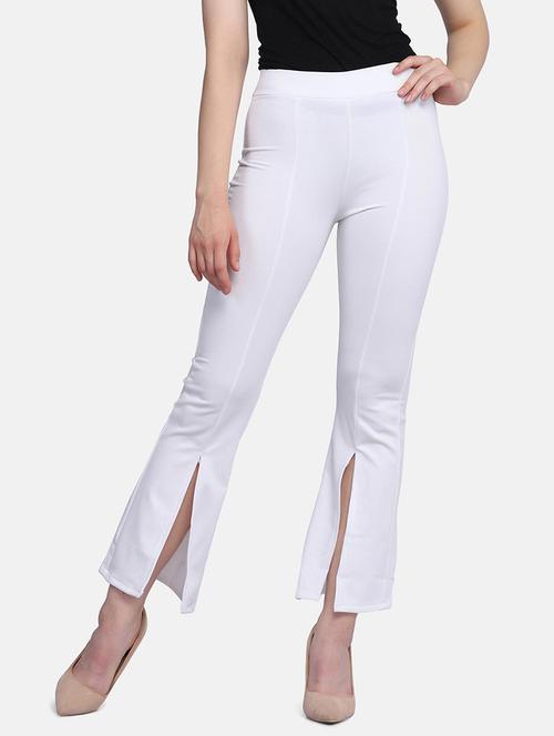 women solid bootcut trouser - 18528536 -  Standard Image - 0