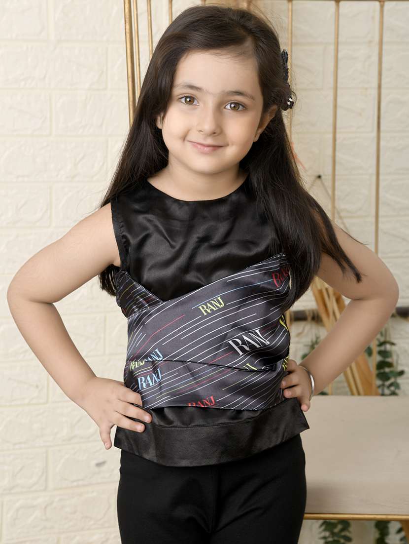 girls round neck top