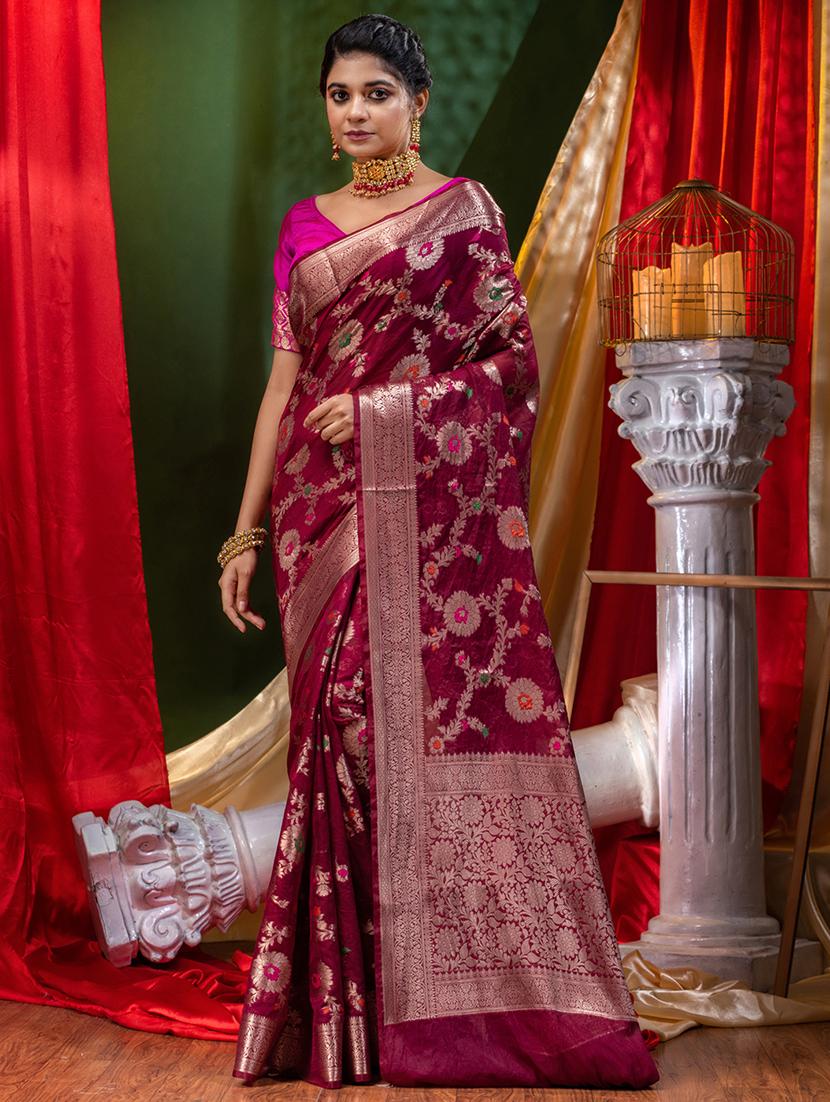 women's banarasi saree with blouse
