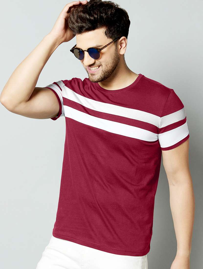round neck cut & sew t-shirt