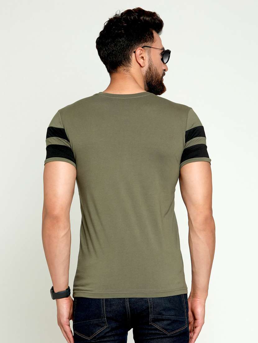 round neck cut & sew t-shirt - 18528740 - Standard Image - 1