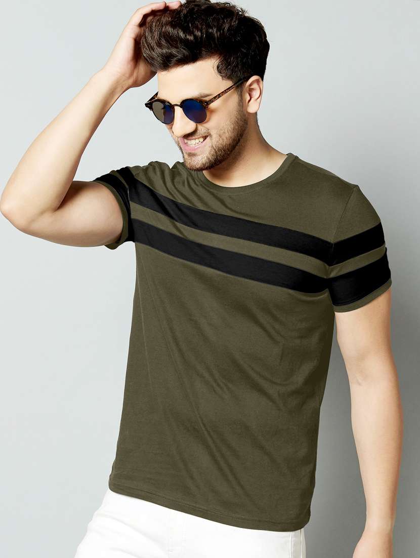 round neck cut & sew t-shirt