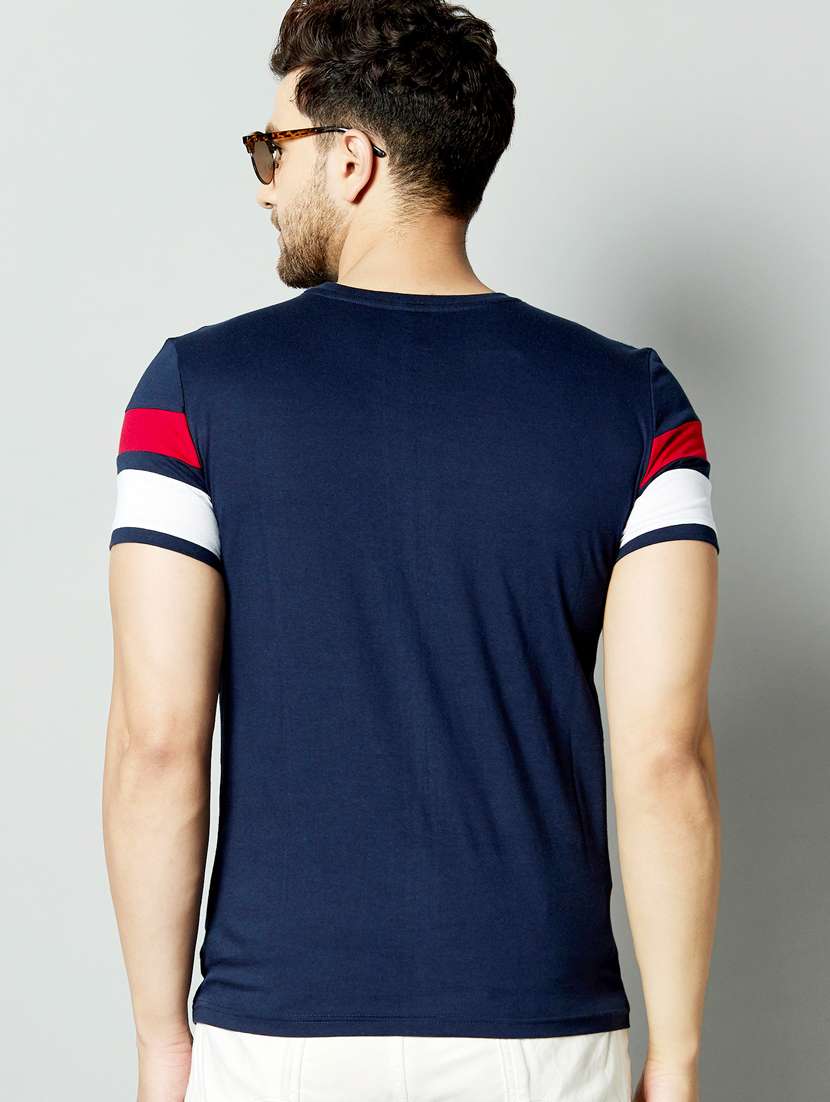 crew neck cut and sew t-shirt - 18528747 -  Standard Image - 1