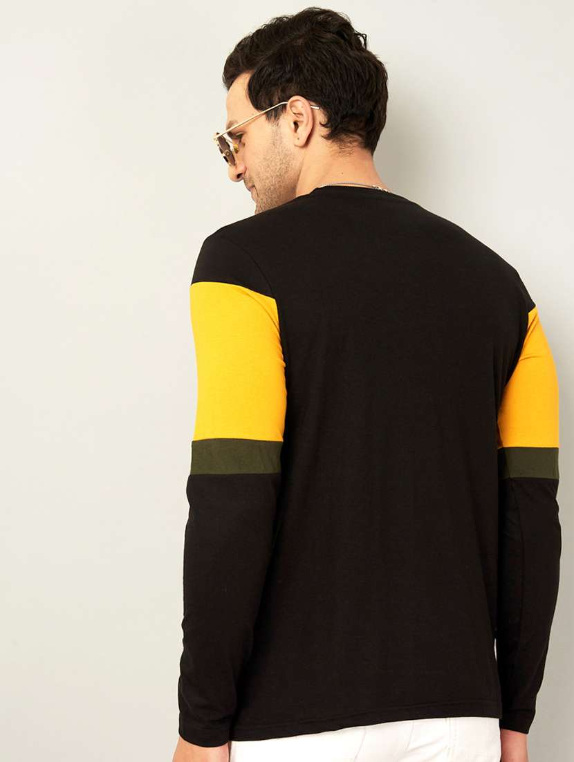 crew neck cut and sew t-shirt - 18528749 - Standard Image - 1