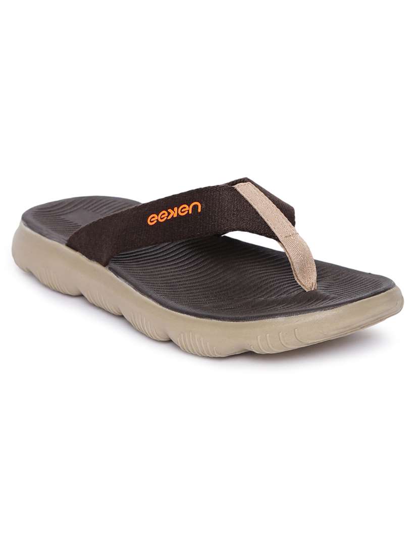 mens brown toe separator flip flop