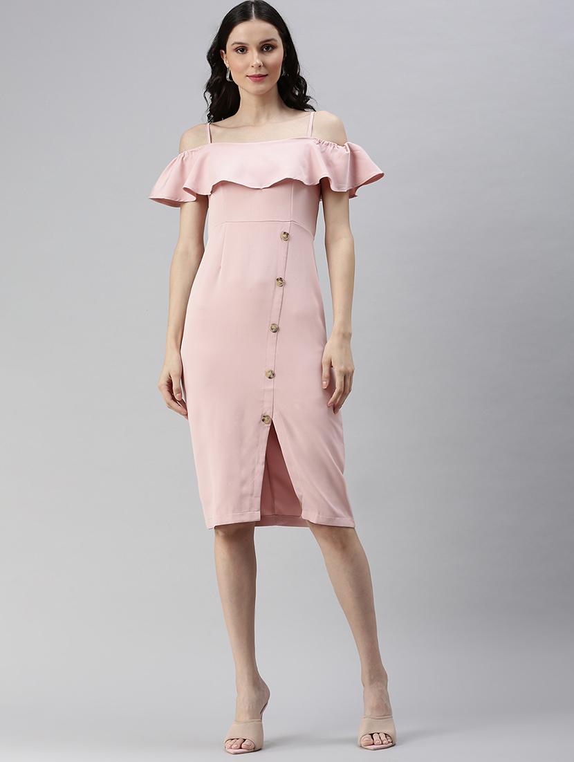 women's sheath solid dress