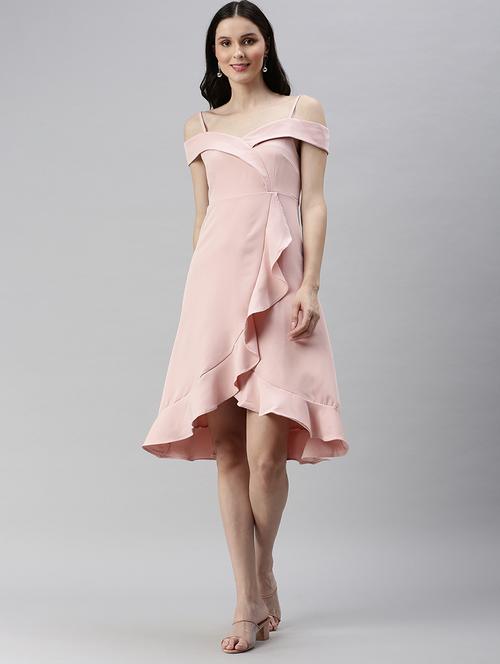 women's ruffle solid dress - 18530376 -  Standard Image - 0