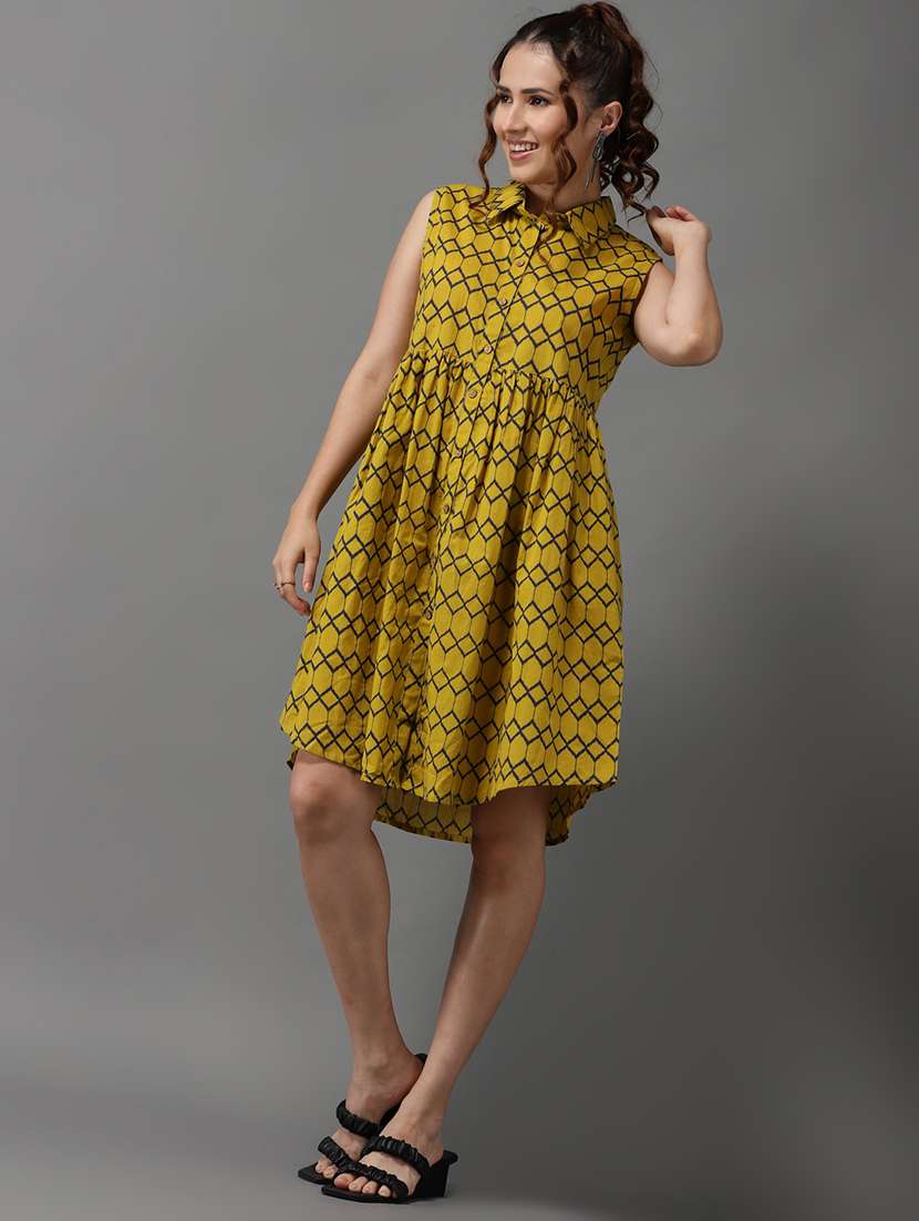 women's shirt geometric dress - 18530386 -  Standard Image - 1