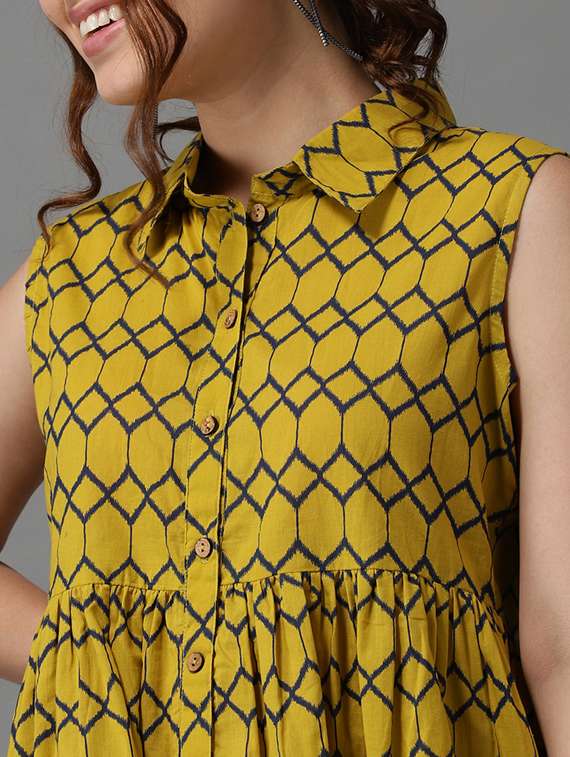 women's shirt geometric dress - 18530386 - Standard Image - 4