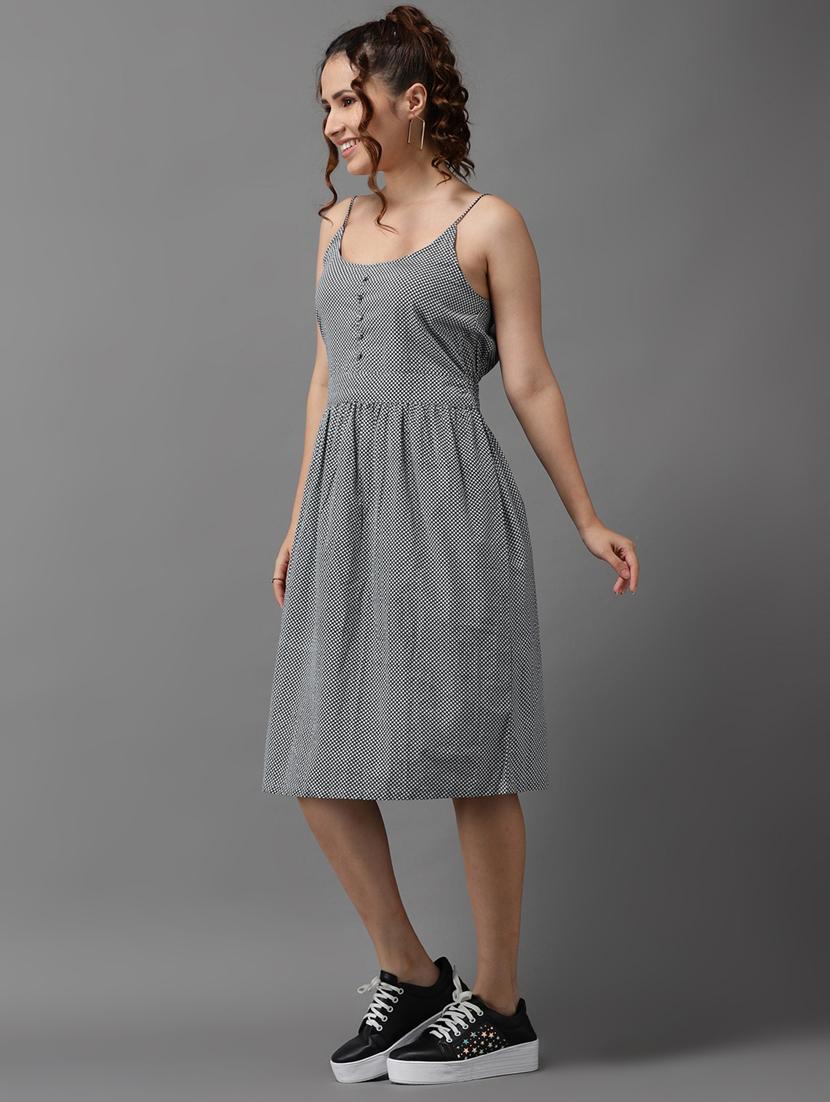 women's fit & flare quirky dress - 18530392 - Standard Image - 1