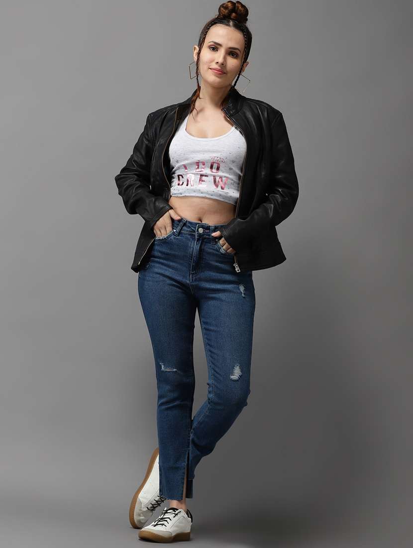 women's distress slim fit jeans - 18531072 -  Standard Image - 4