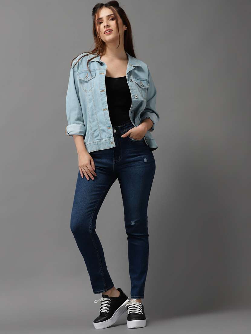 women's distress slim fit jeans - 18531083 -  Standard Image - 4