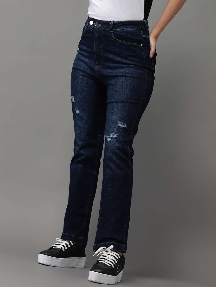 women's distress slim fit jeans - 18531089 -  Standard Image - 1