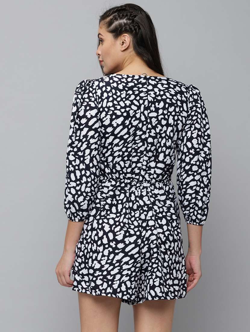 v-neck animal print romper  - 18531273 -  Standard Image - 4