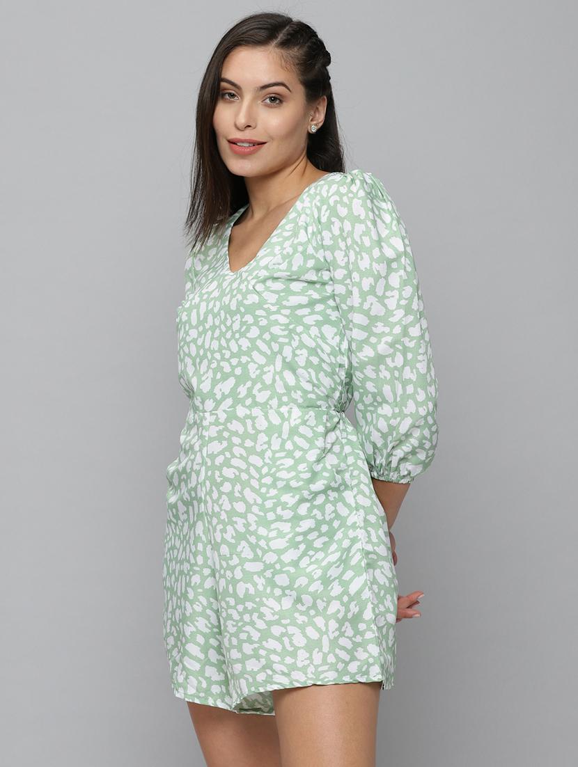 v-neck animal print romper - 18531274 - Standard Image - 1