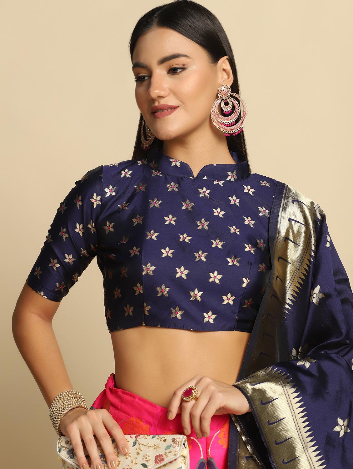 jacquard work semi-stitched lehenga choli with dupatta - 18531604 - Standard Image - 4
