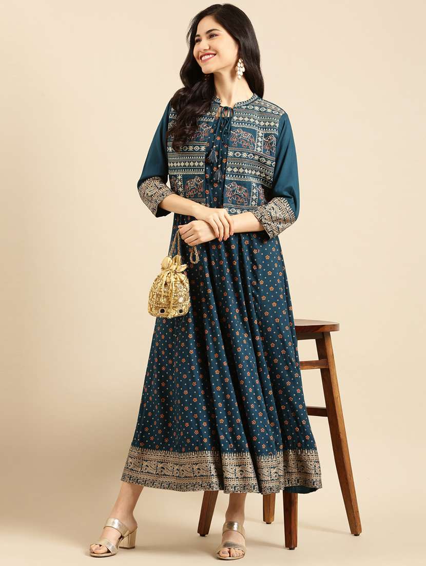 women's flared kurta - 18532074 -  Standard Image - 1