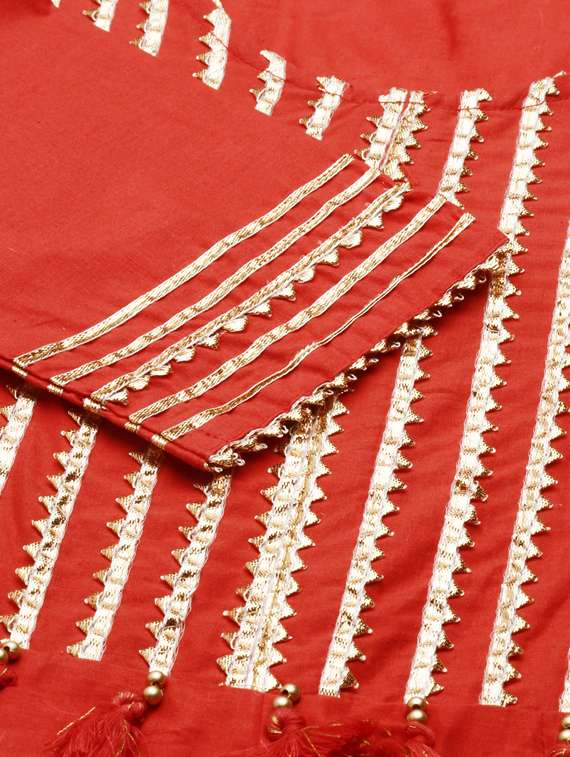 gota work anarkali ethnic dress - 18532105 -  Standard Image - 4