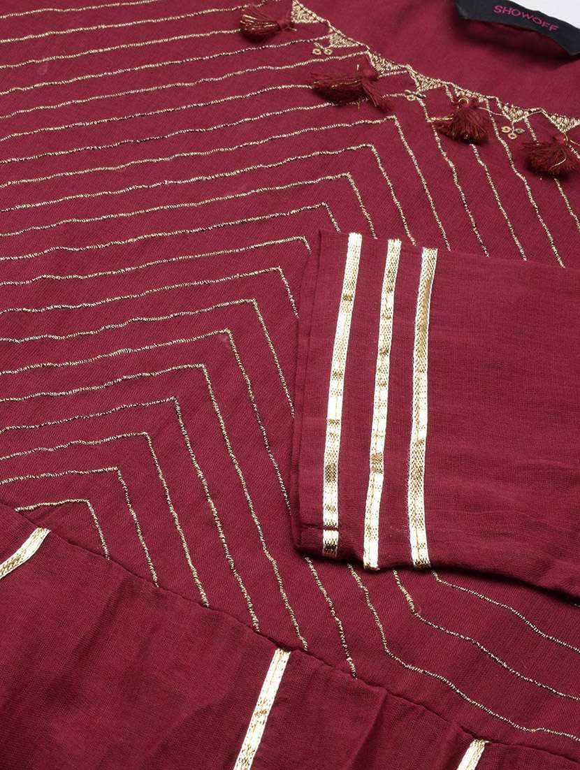 gota work anarkali ethnic dress  - 18532107 -  Standard Image - 6