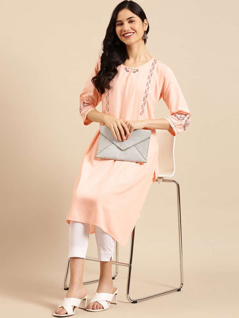 women's straight kurta - 18532134 -  Standard Image - 1