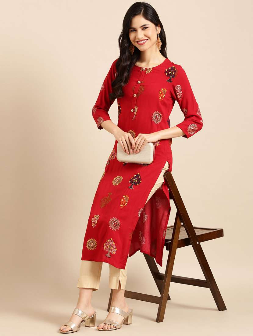 Women's Straight Kurta - 18532140 -  Standard Image - 1