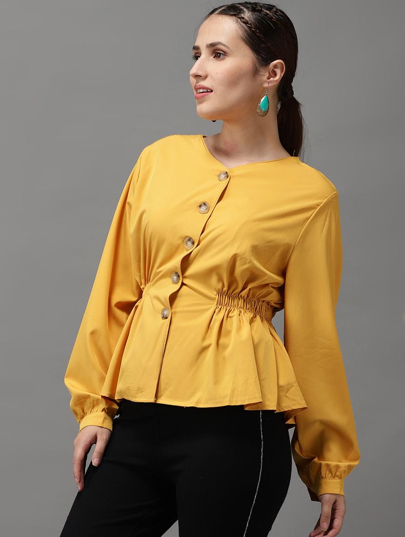 women's peplum v neck top - 18532186 -  Standard Image - 1