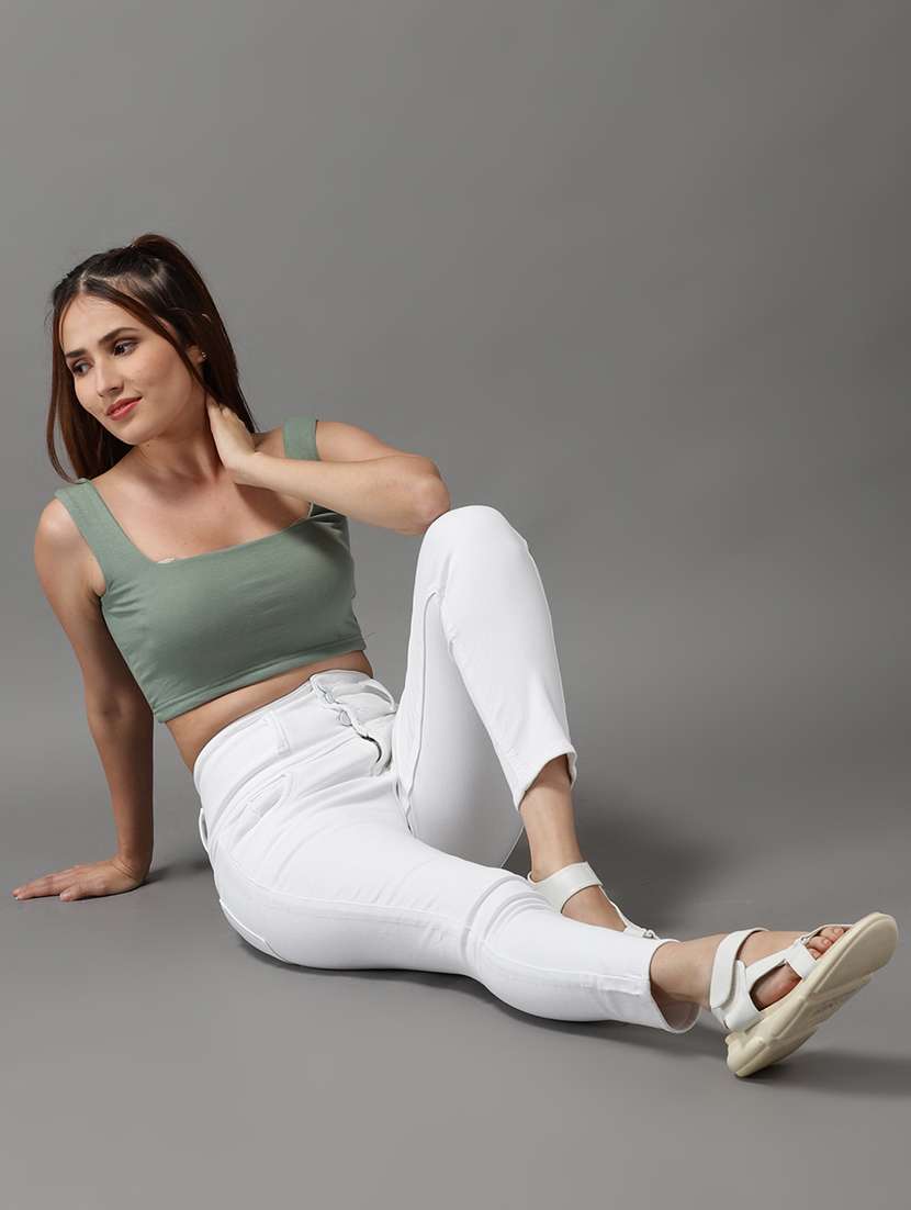 women's crop square neck top - 18532207 -  Standard Image - 4