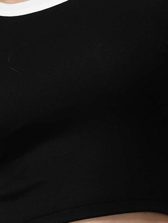 women's crop round neck top - 18532226 -  Standard Image - 4