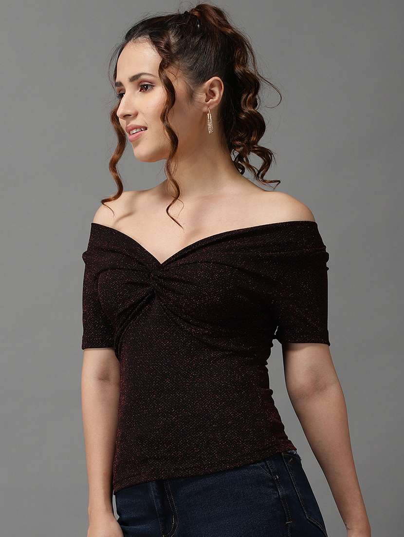 women's straight off shoulder top - 18532245 -  Standard Image - 1