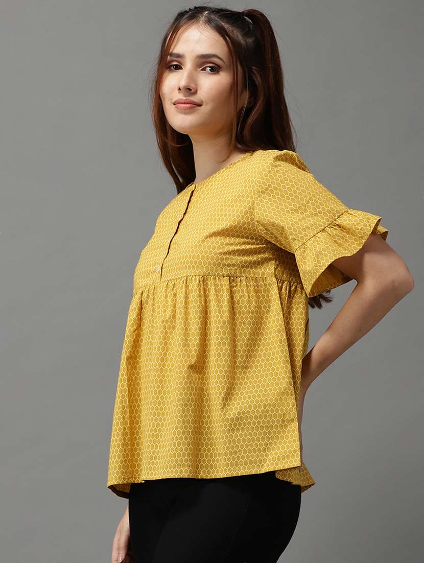 women's peplum round neck top - 18532301 -  Standard Image - 1