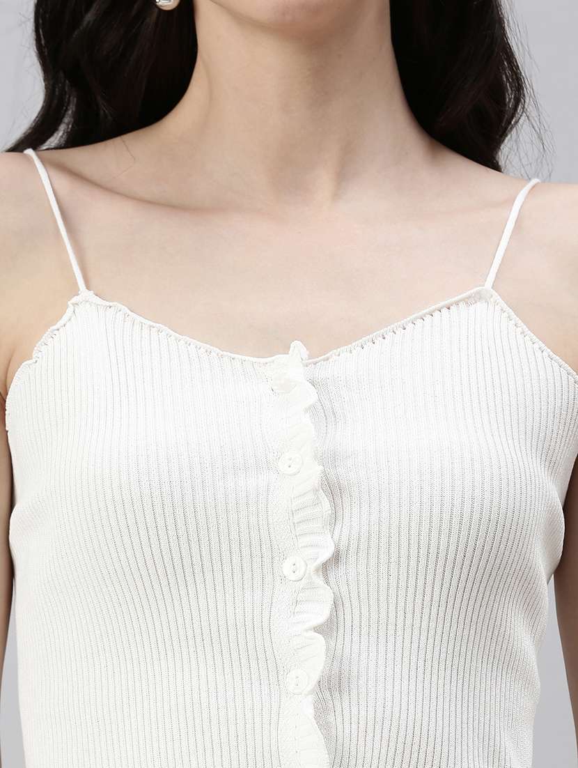 women's crop shoulder strap top - 18532302 -  Standard Image - 4