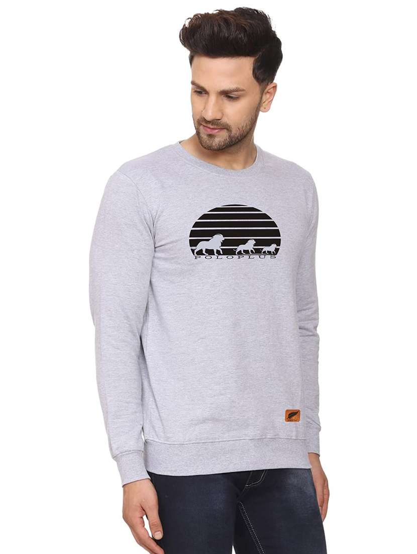 mens chest print sweatshirt - 18532540 - Standard Image - 1