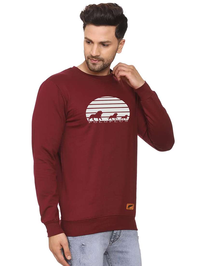 mens chest print sweatshirt - 18532541 - Standard Image - 1