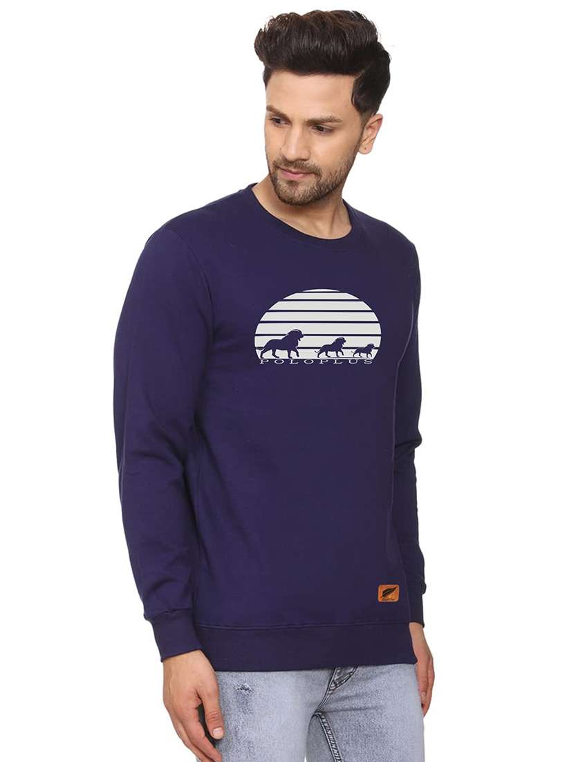mens chest print sweatshirt - 18532542 - Standard Image - 1
