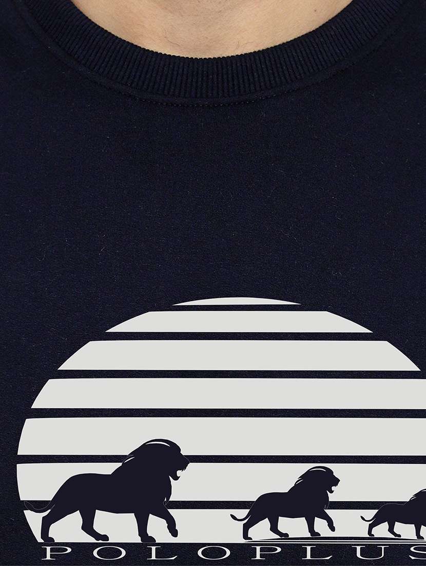 mens chest print sweatshirt - 18532542 - Standard Image - 4