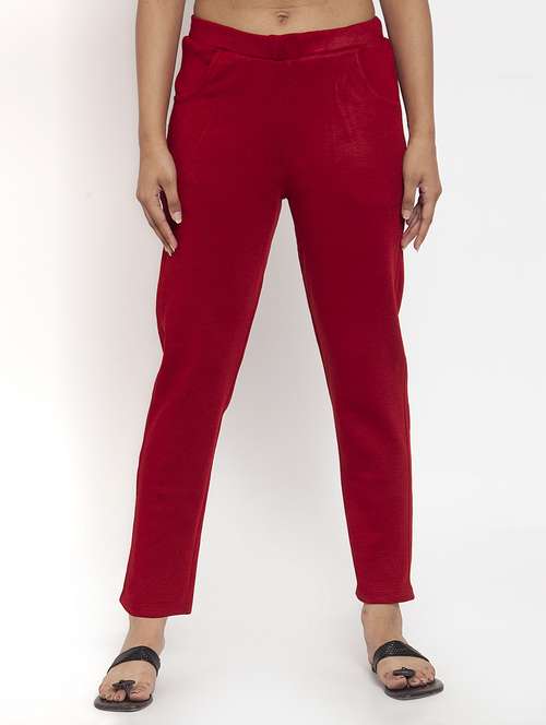 women solid ankle length pants - 18532653 -  Standard Image - 0