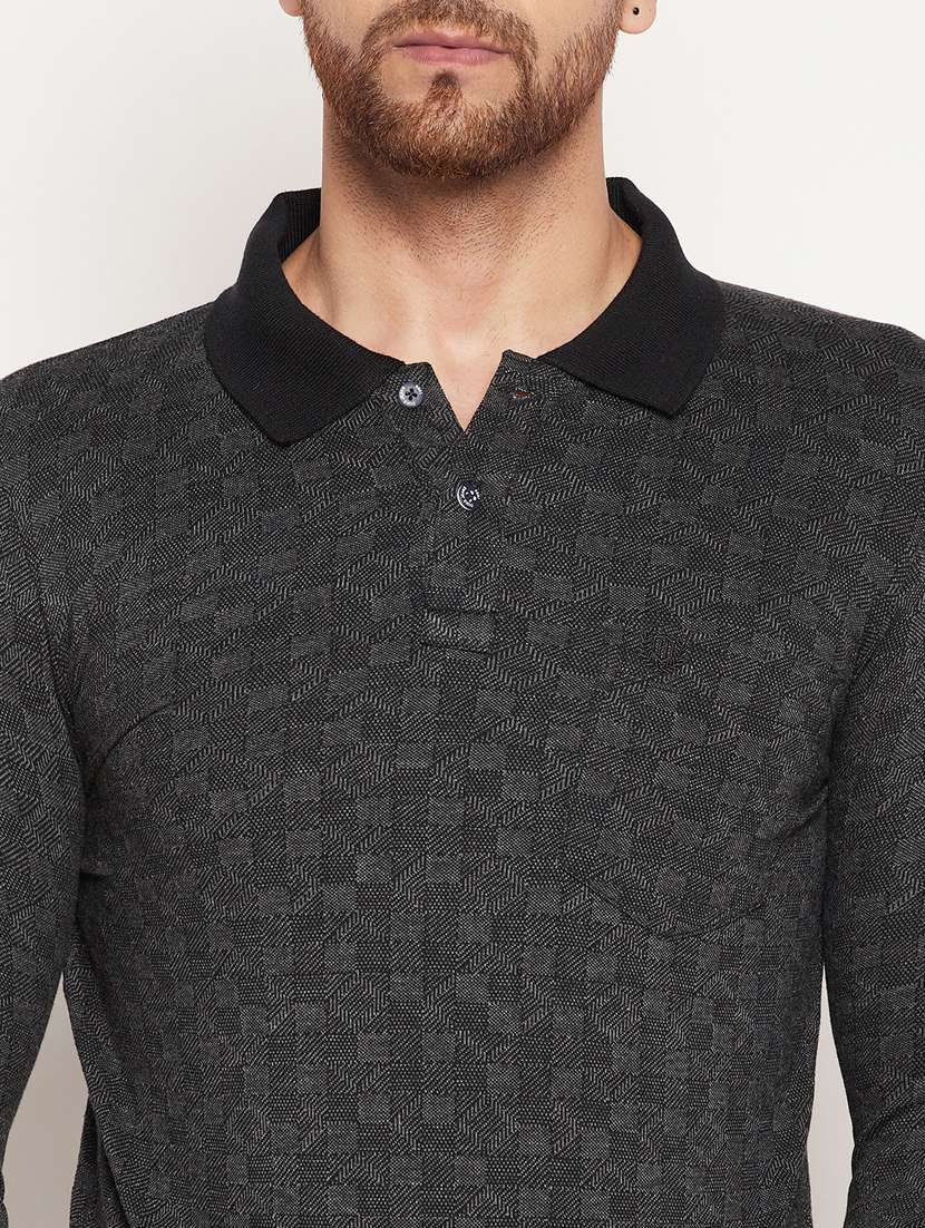 long sleeved printed polo t-shirt - 18532866 - Standard Image - 4