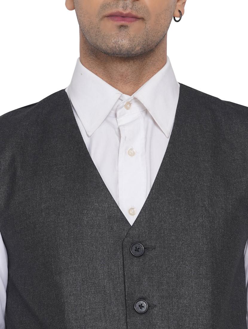 overlapping neck nehru jacket - 18532904 - Standard Image - 4