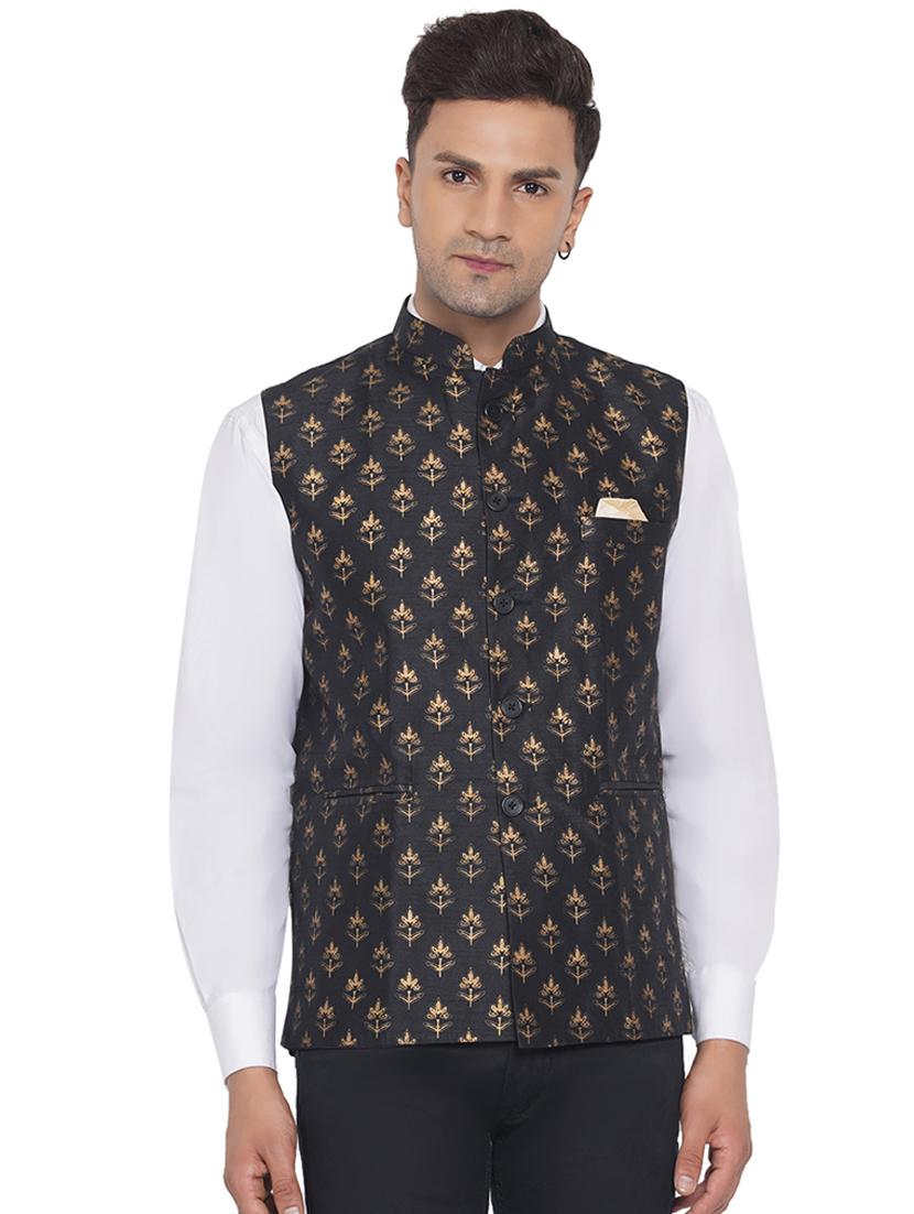 printed nehru jacket - 18532912 - Zoom Image - 0