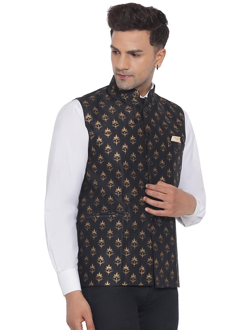 printed nehru jacket - 18532912 - Standard Image - 1