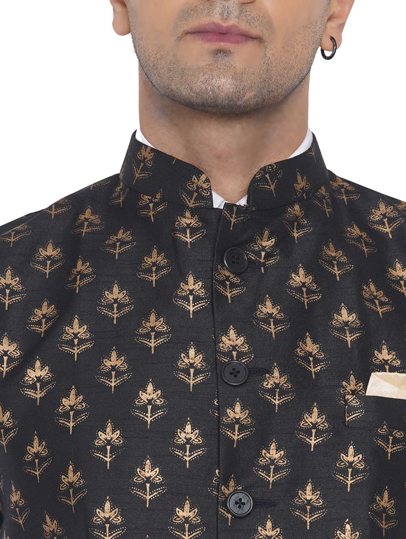 printed nehru jacket - 18532912 - Standard Image - 4
